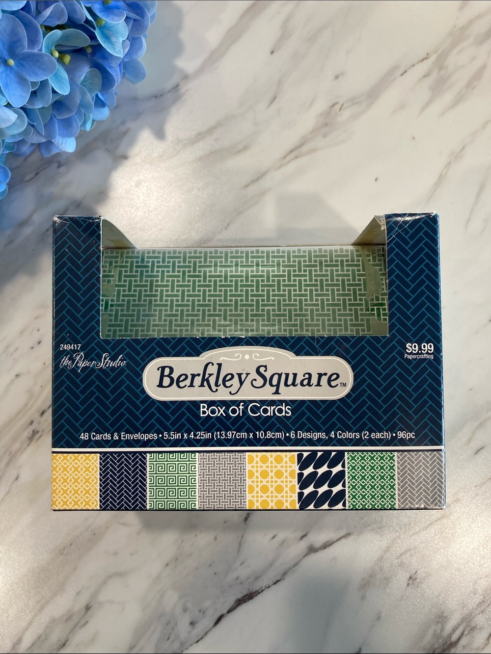 Berkley Square Set of 22 Patterned A2 Cards with Envelopes Vintage
